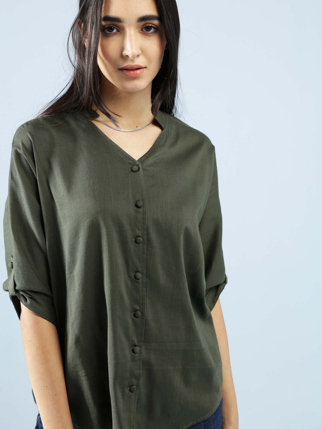 Green loose-fit Shirt