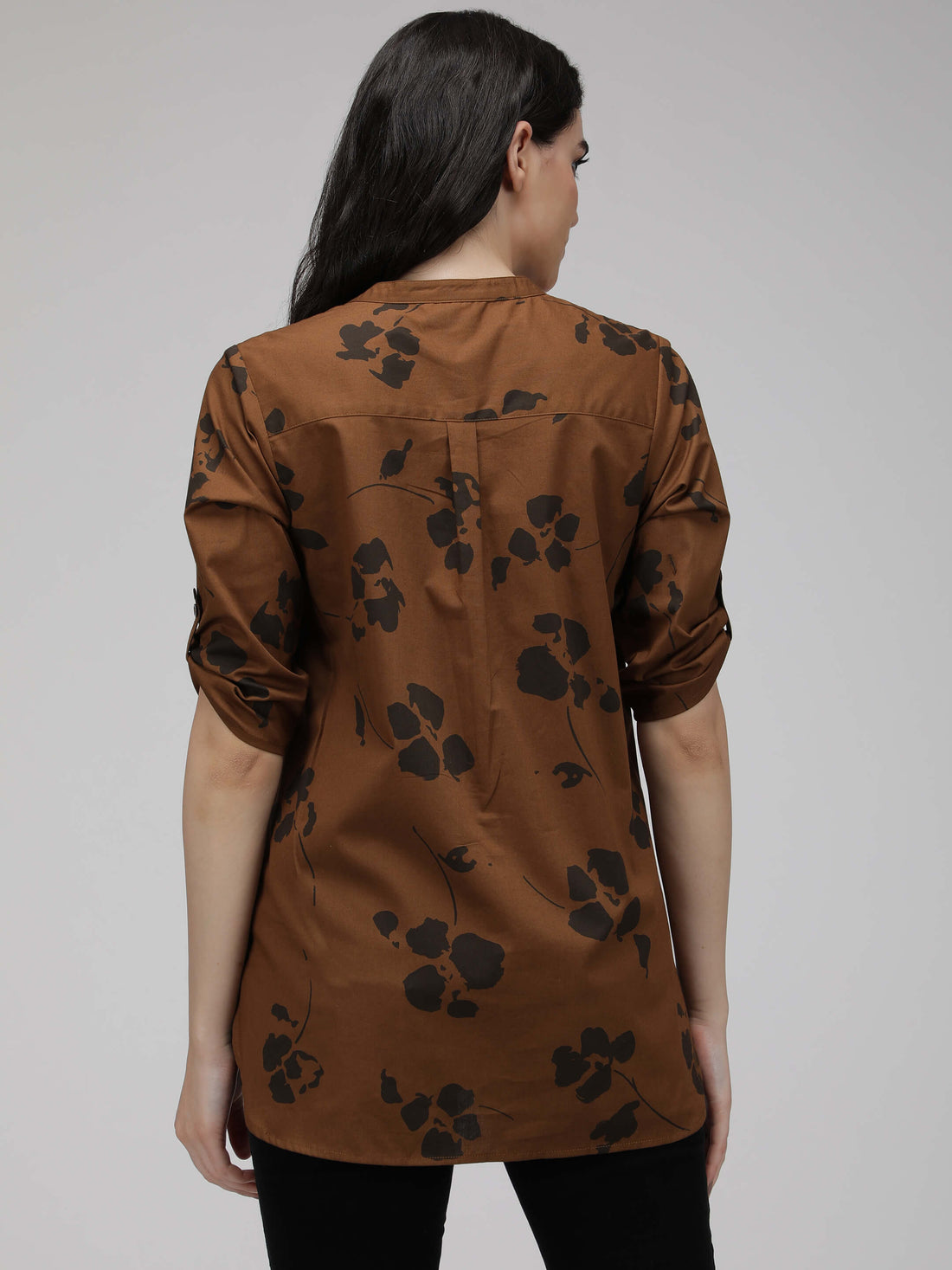 Brown Floral Shirt
