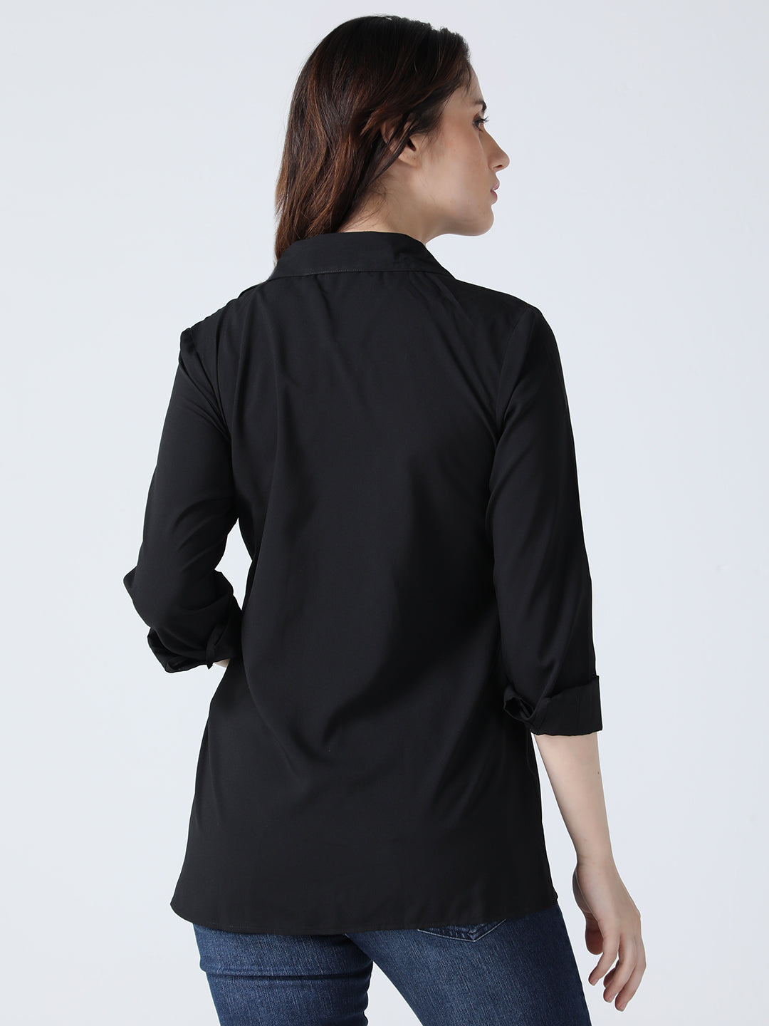 Black crepe shirt