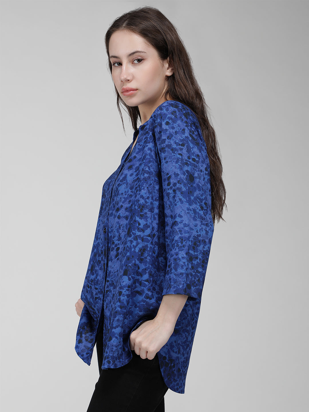 Blue abstract tunic