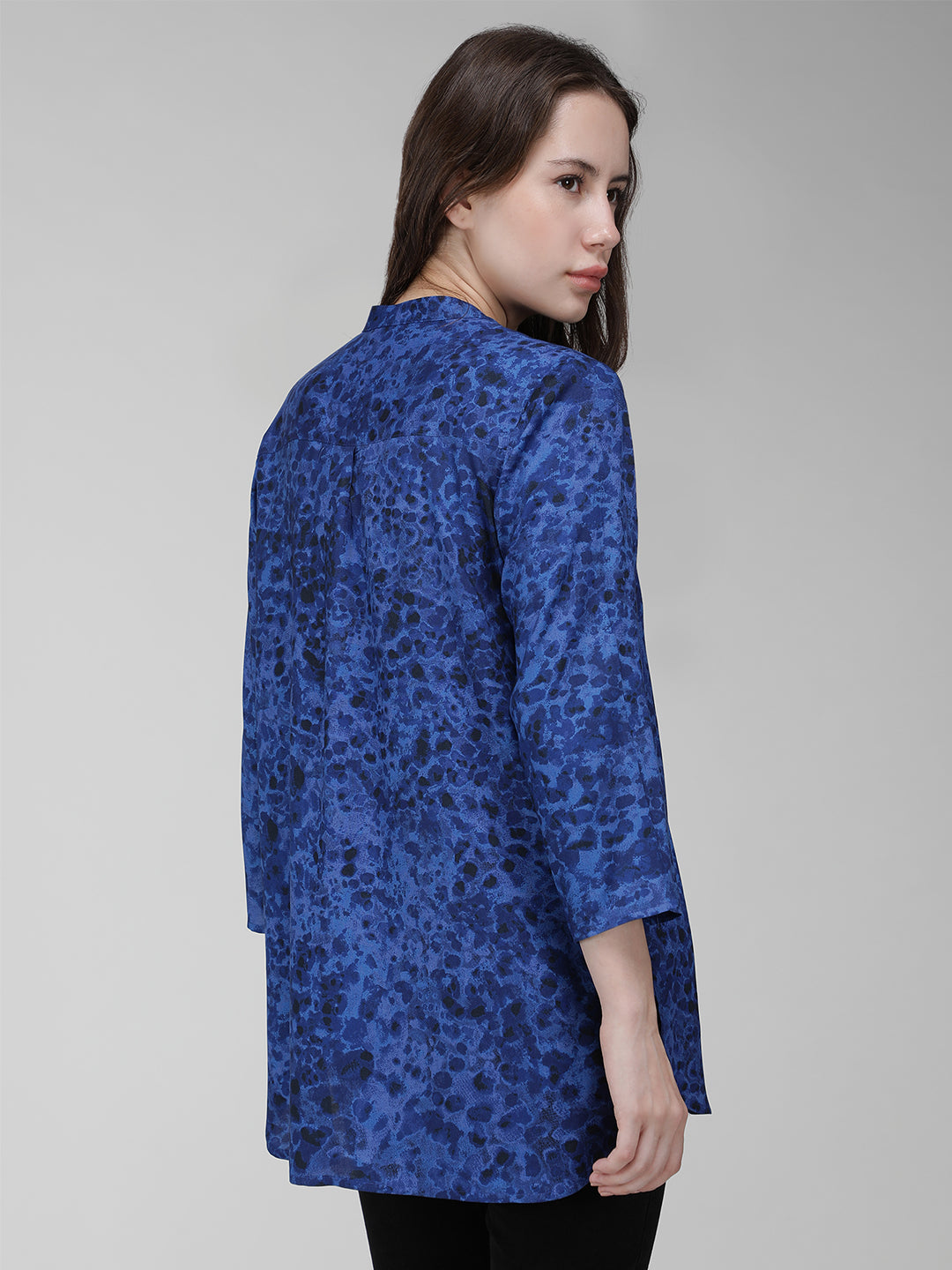 Blue abstract tunic