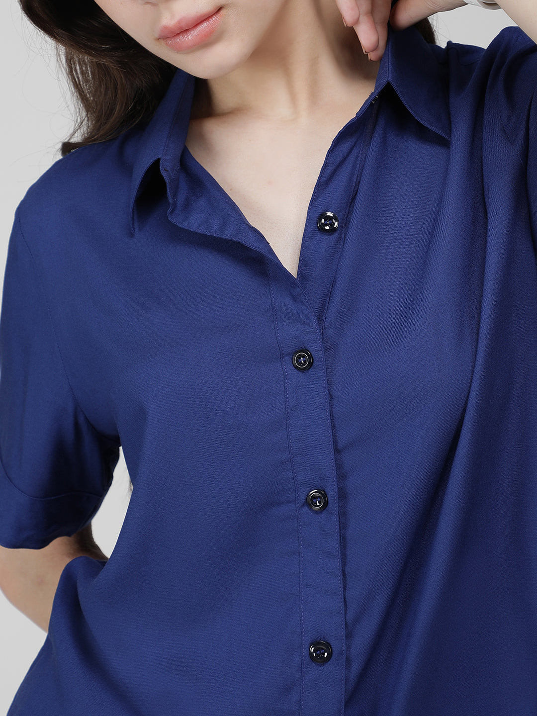 Blue half sleeve shirt