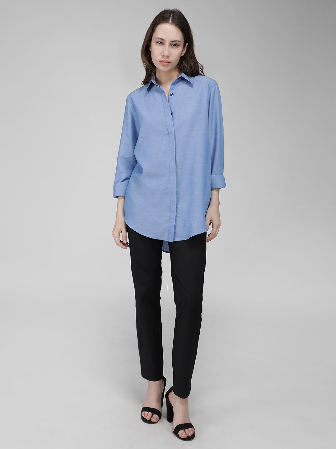 Concealed button shirt