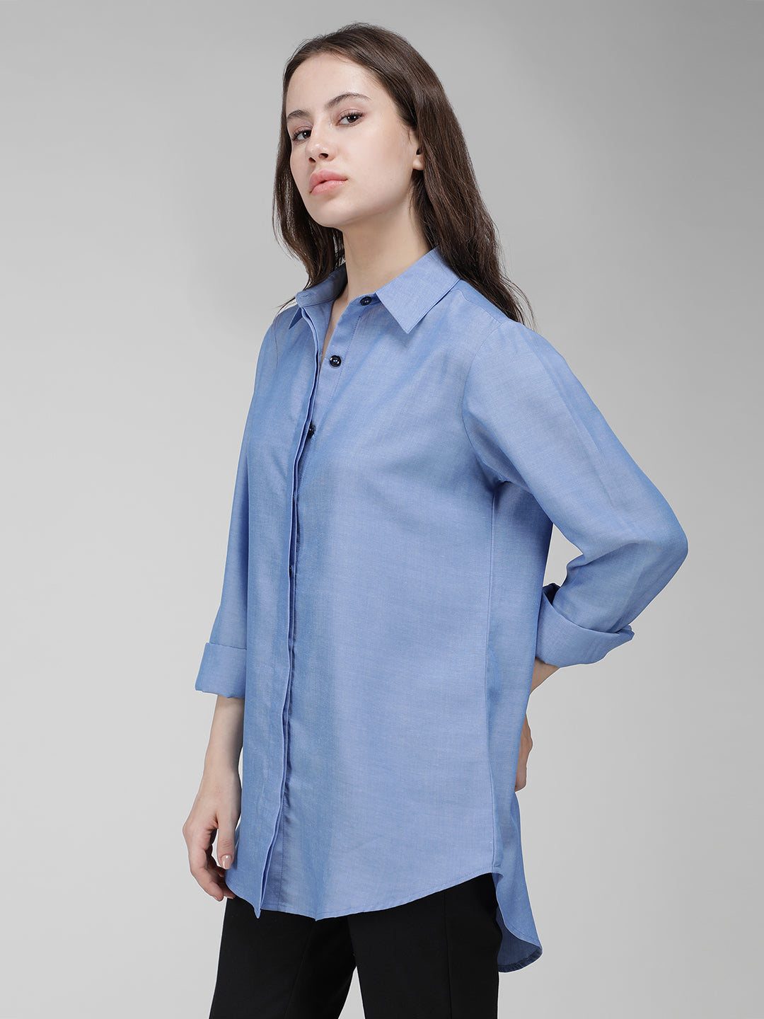 Concealed button shirt