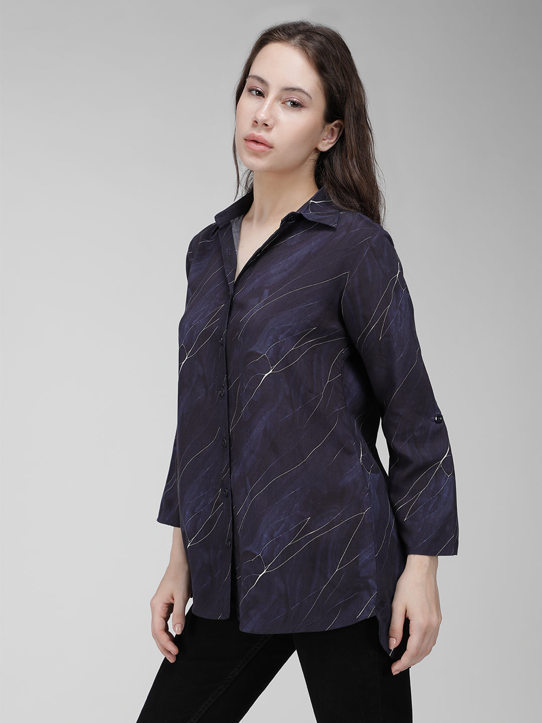 Blue abstract shirt