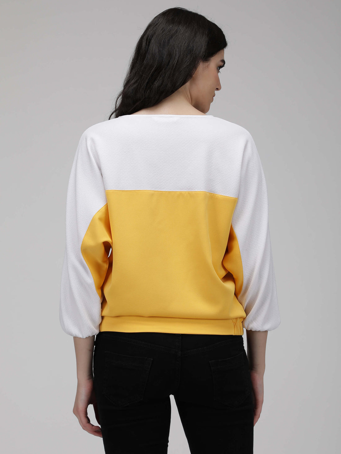 Yellow Colour-Block Top | IDK Couture – IDK® Couture