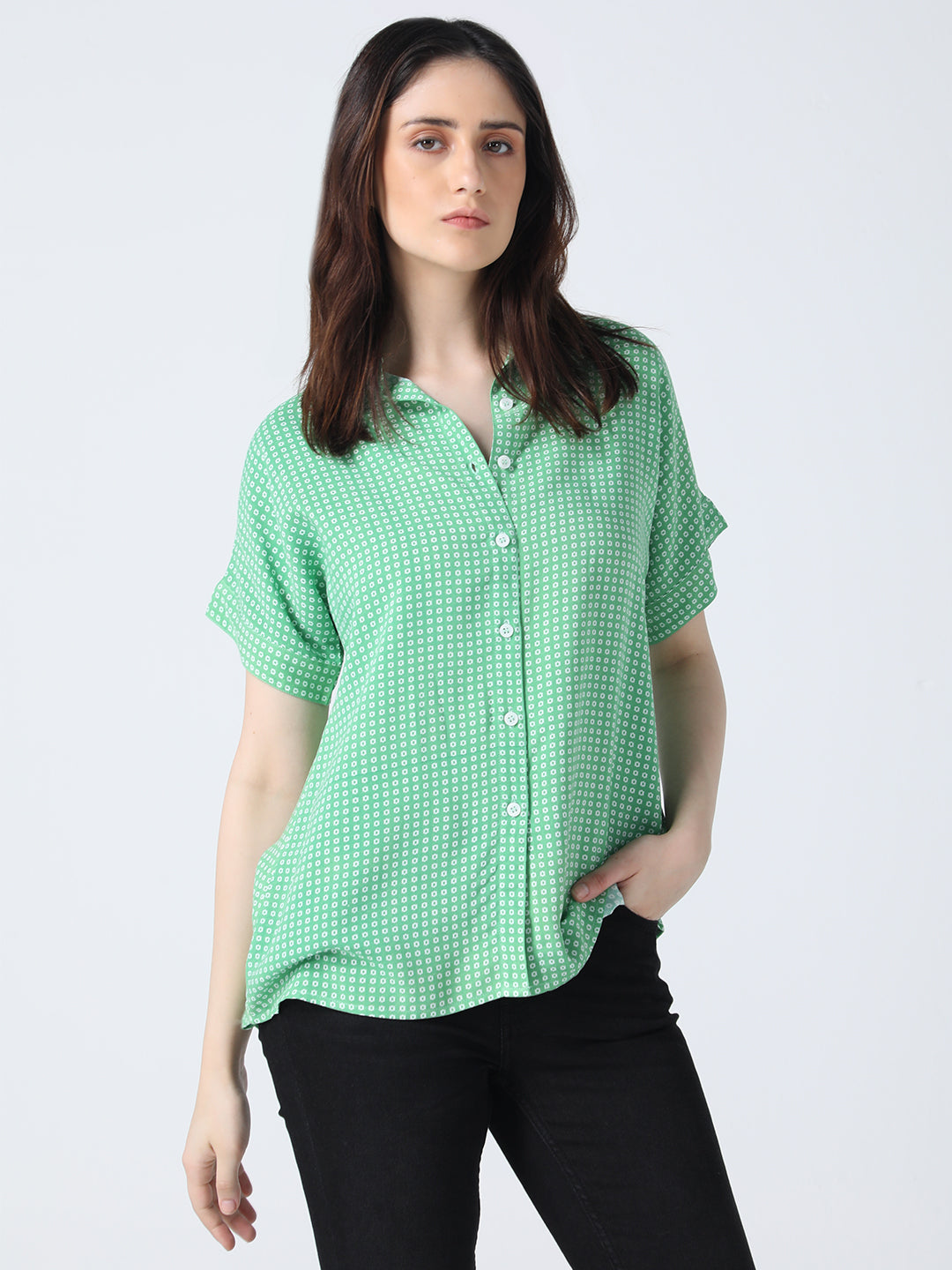 Green Rayon Shirt