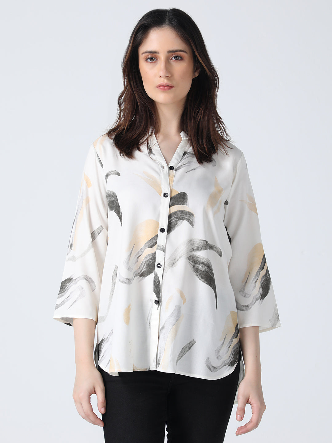 Abstract printed tunic