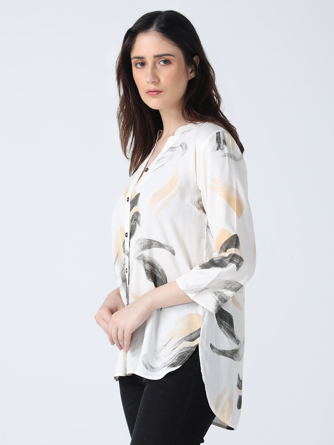 Abstract printed tunic