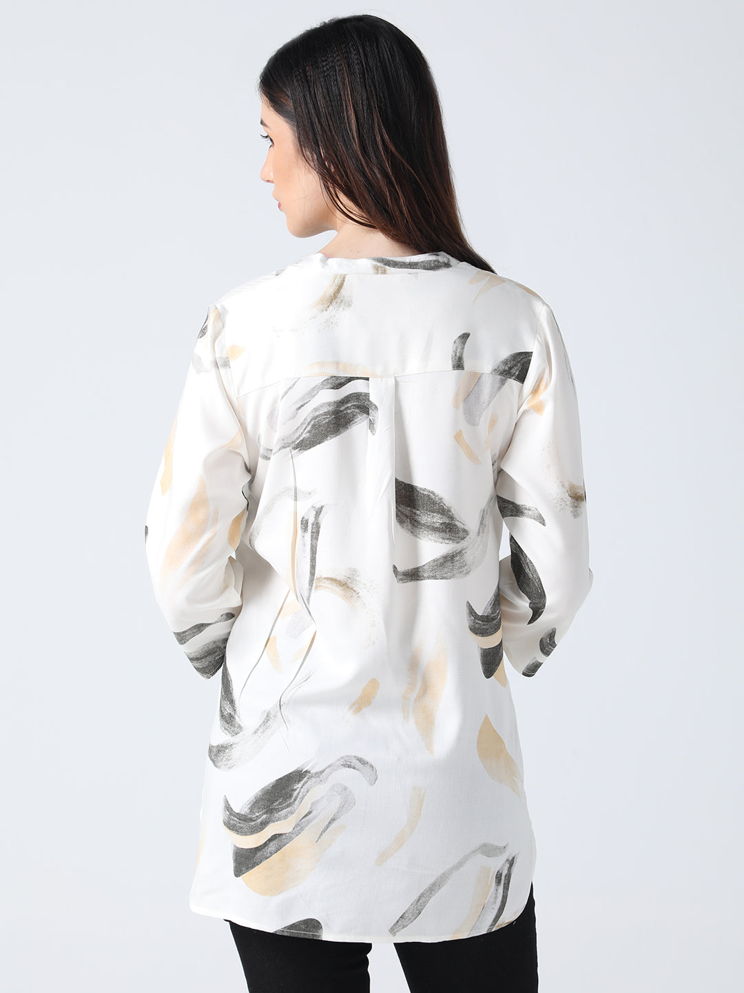 Abstract printed tunic