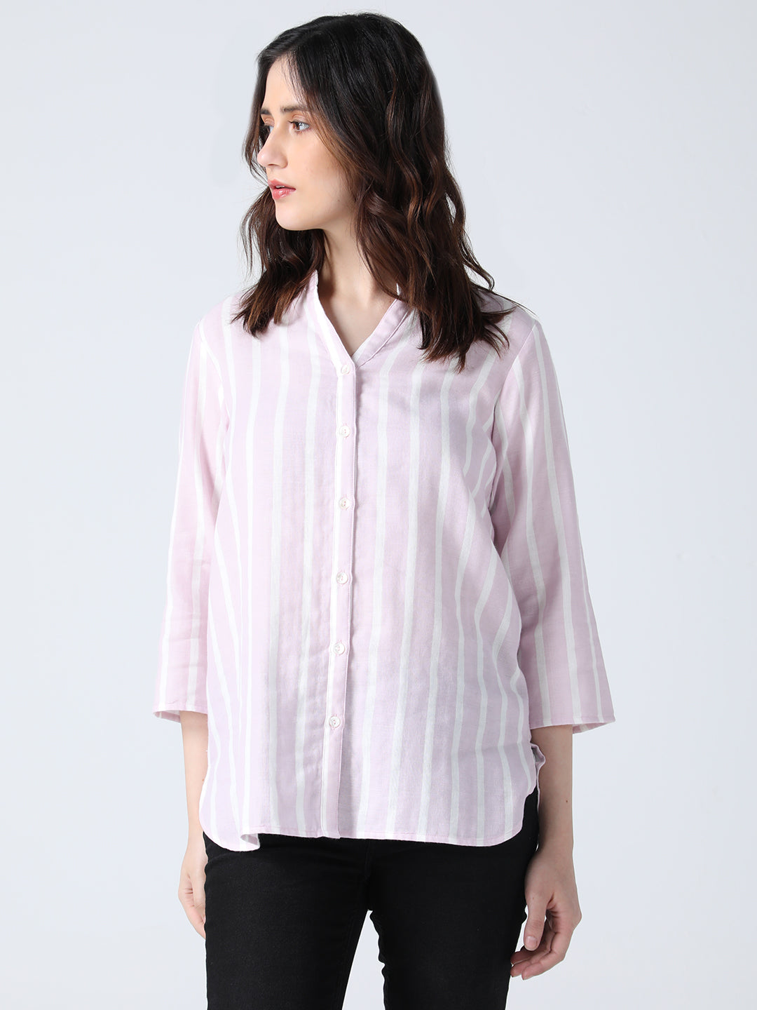 Pink Striped Shirt