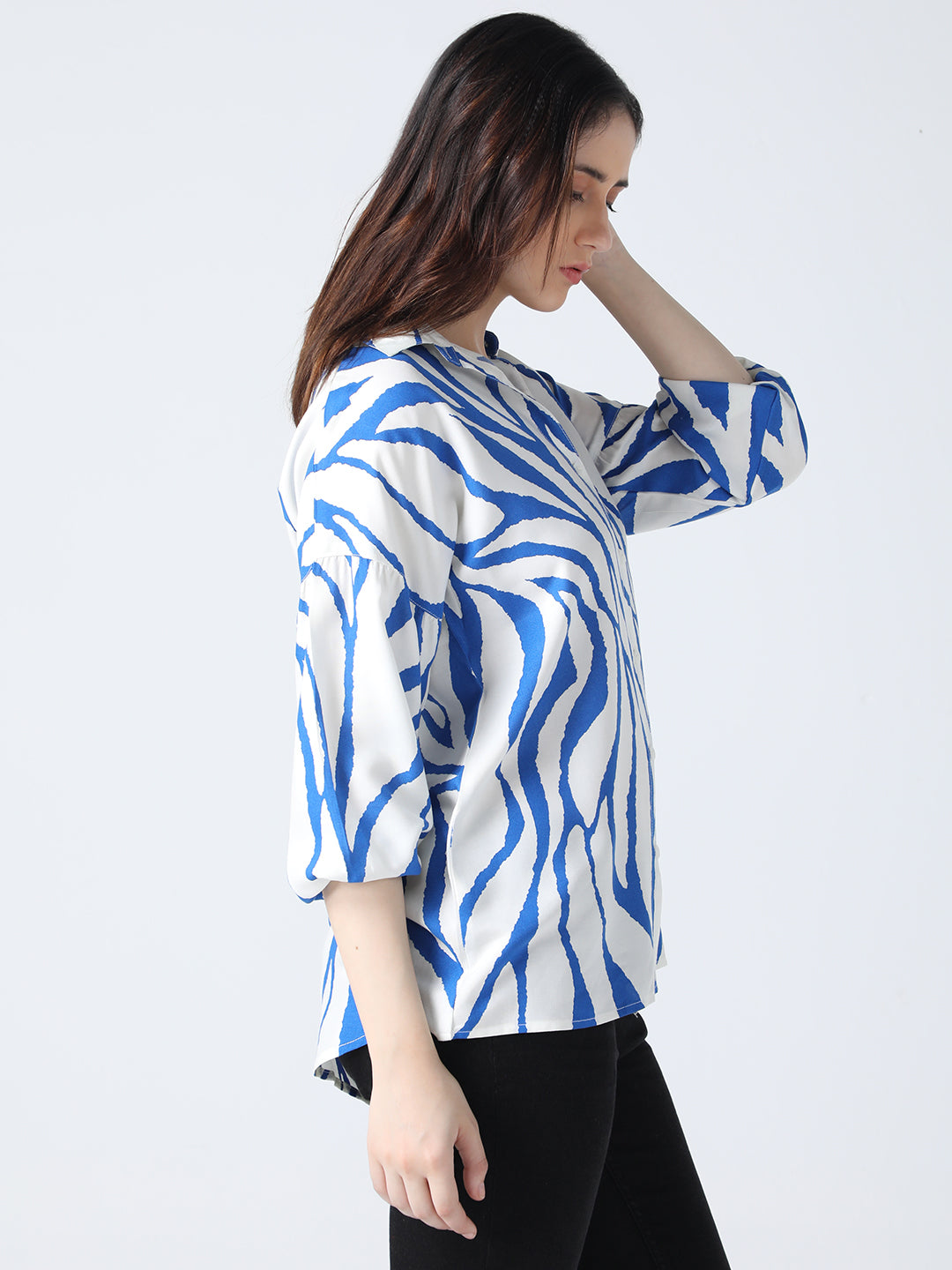 White abstract shirt