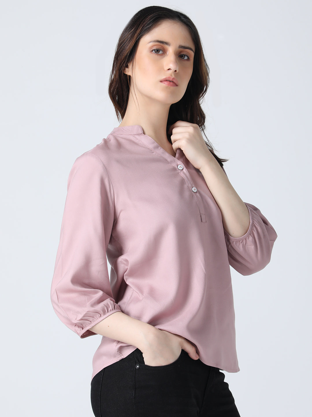 Peach rayon top