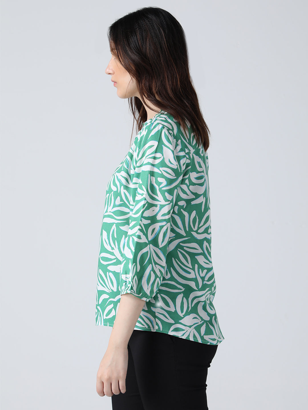 Green Printed Top