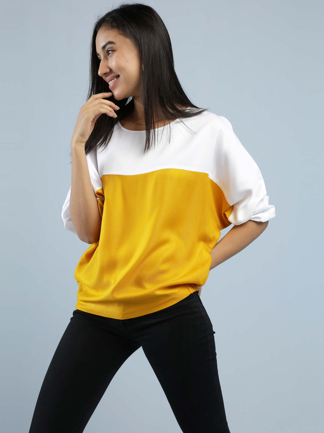 Yellow Batwing Top