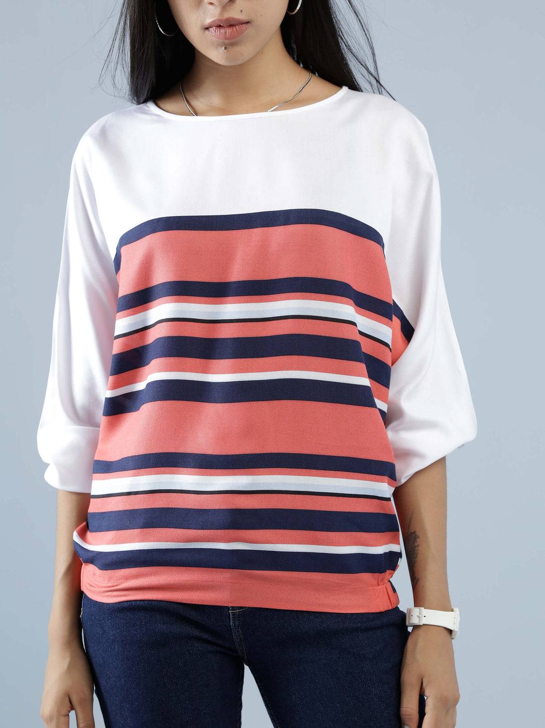 Pink Striped Top