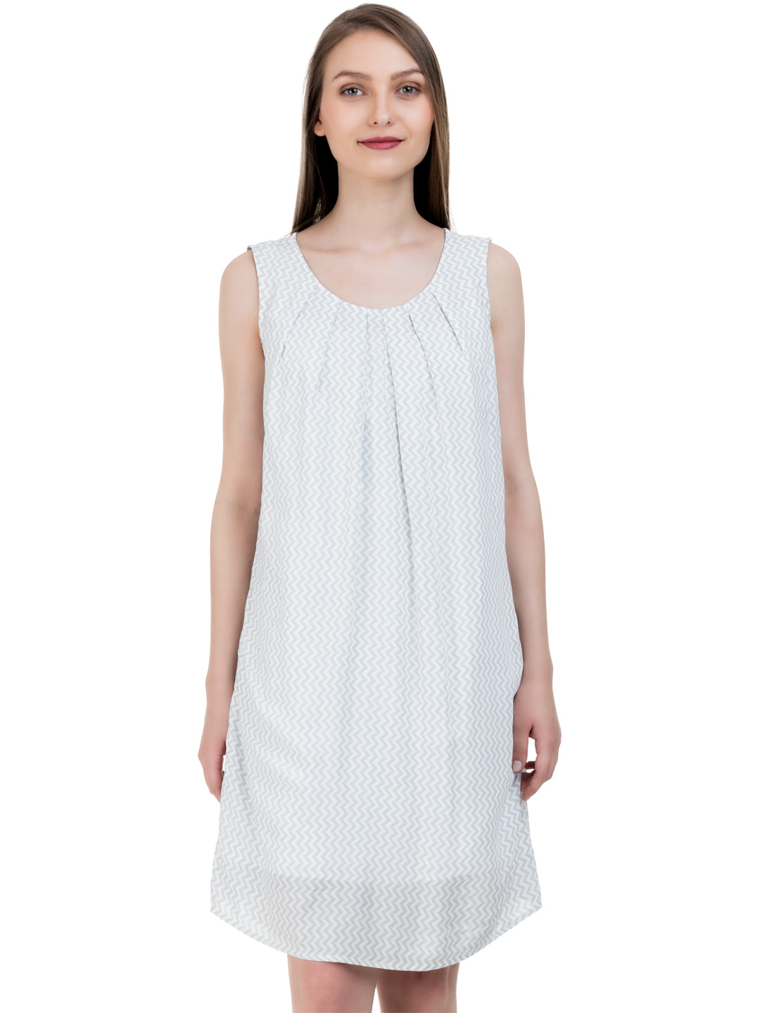 White sleeveless dress