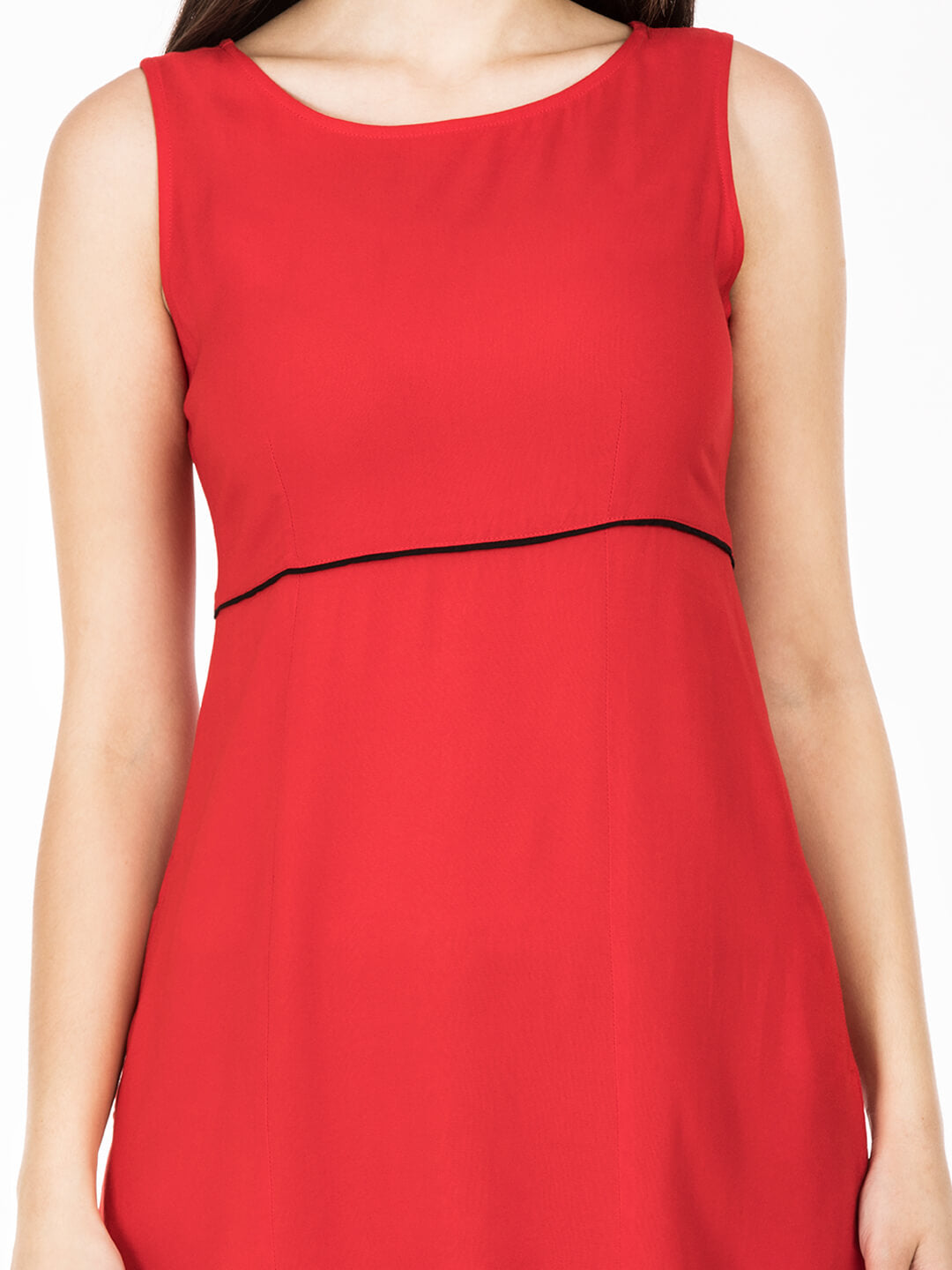 Red snug fit dress