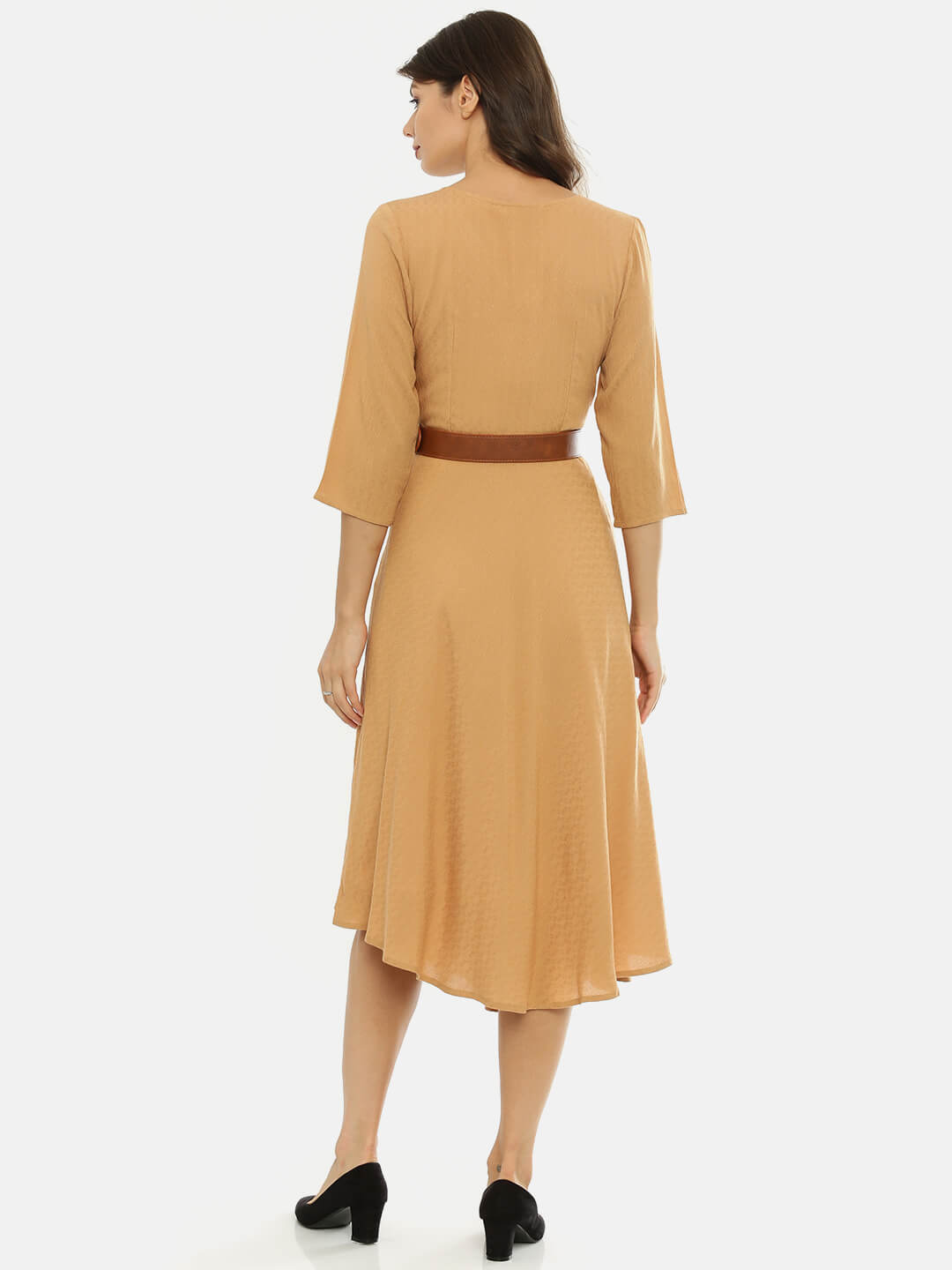 Flaired Brown Dress