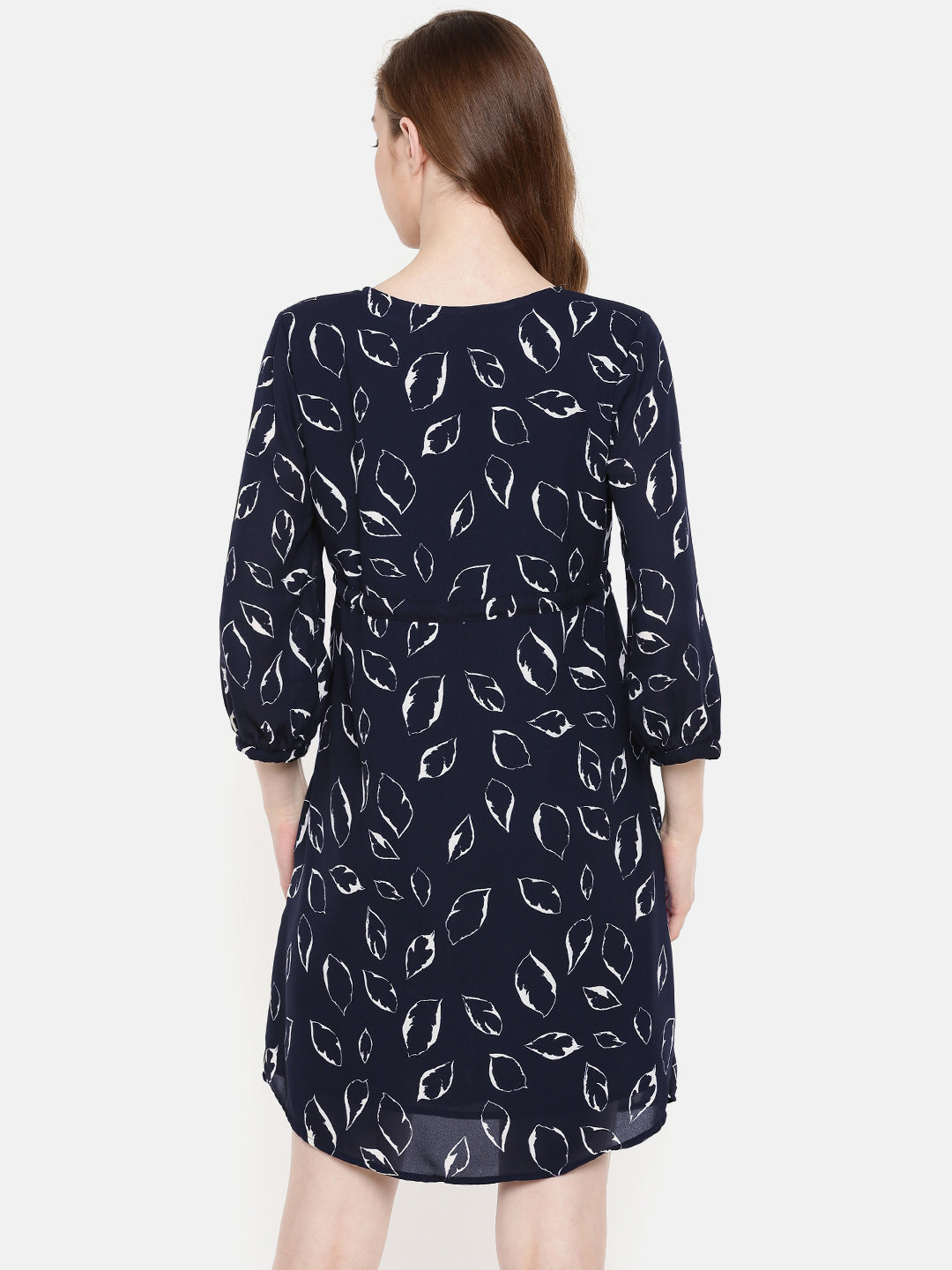 Printed crepe dress