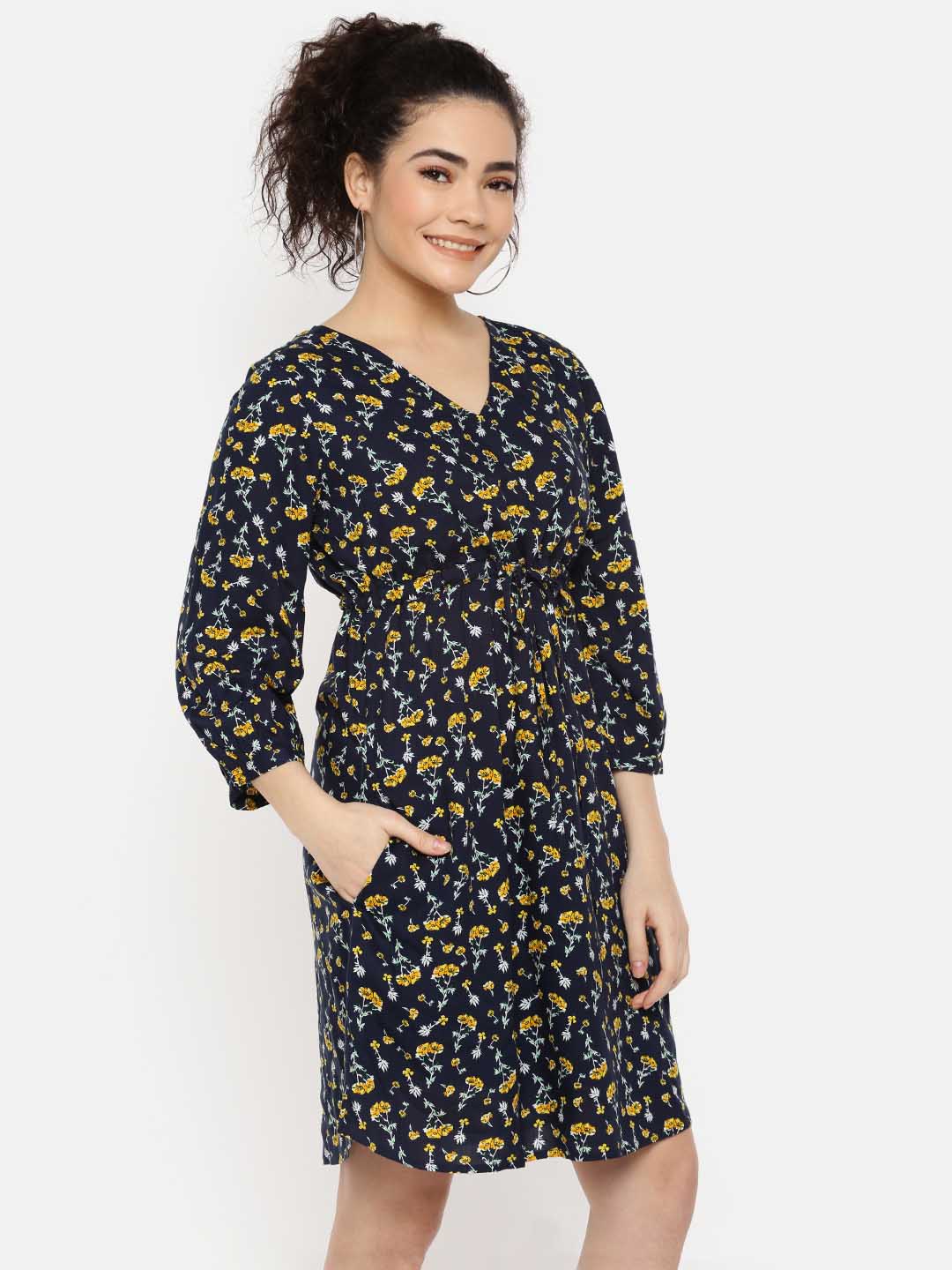 Blue printed Dress