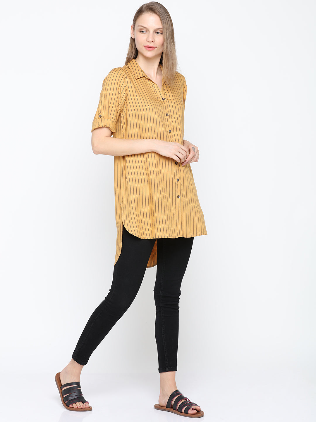 Striped mustard shirt