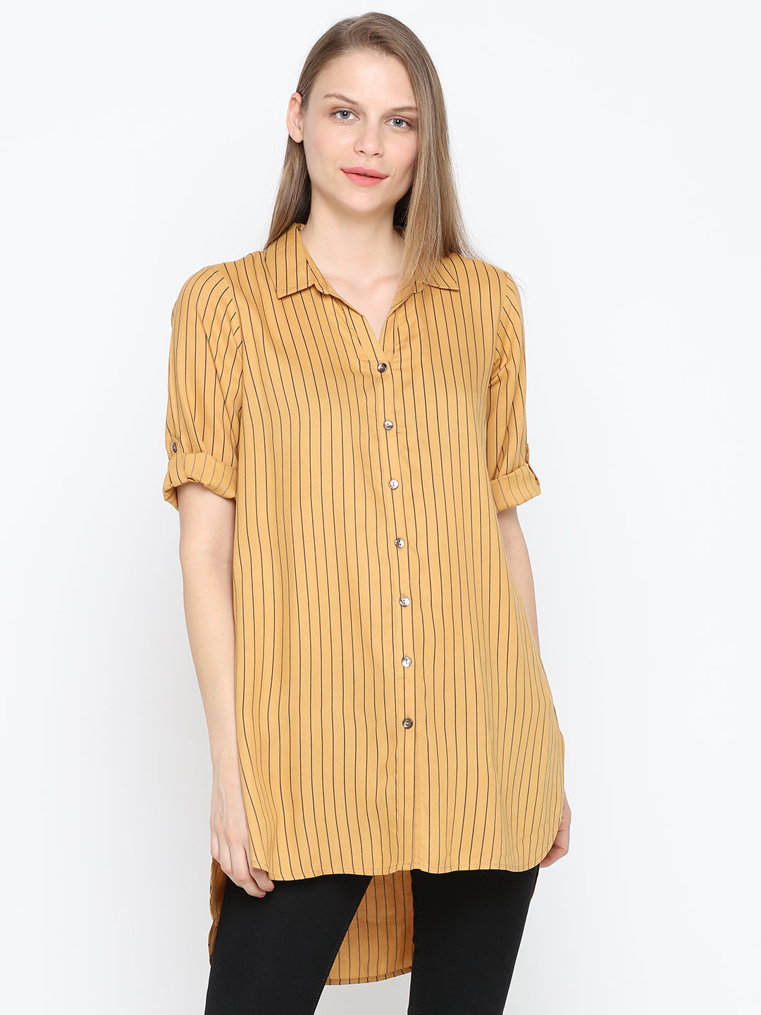 Striped mustard shirt