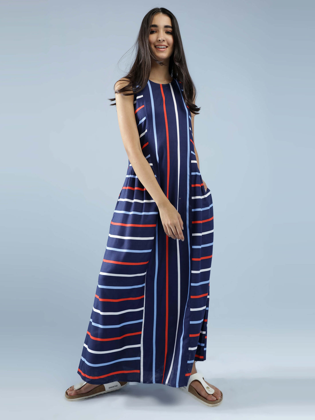 Striped Sleeveless Dress