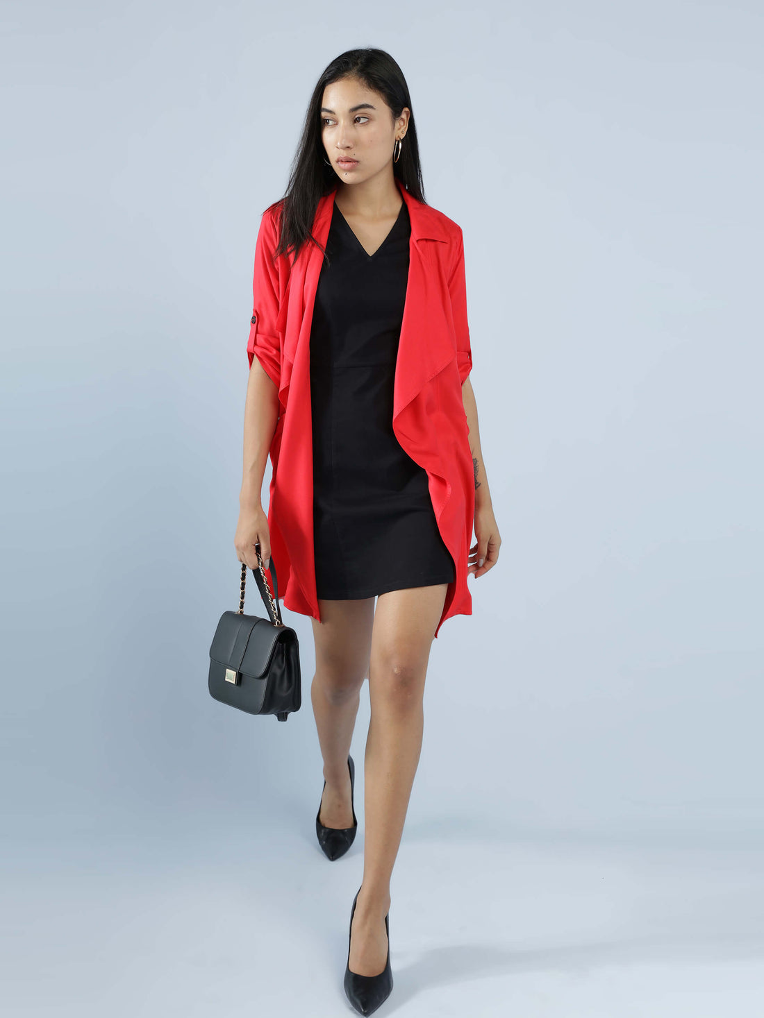 Open Front Jacket - Red