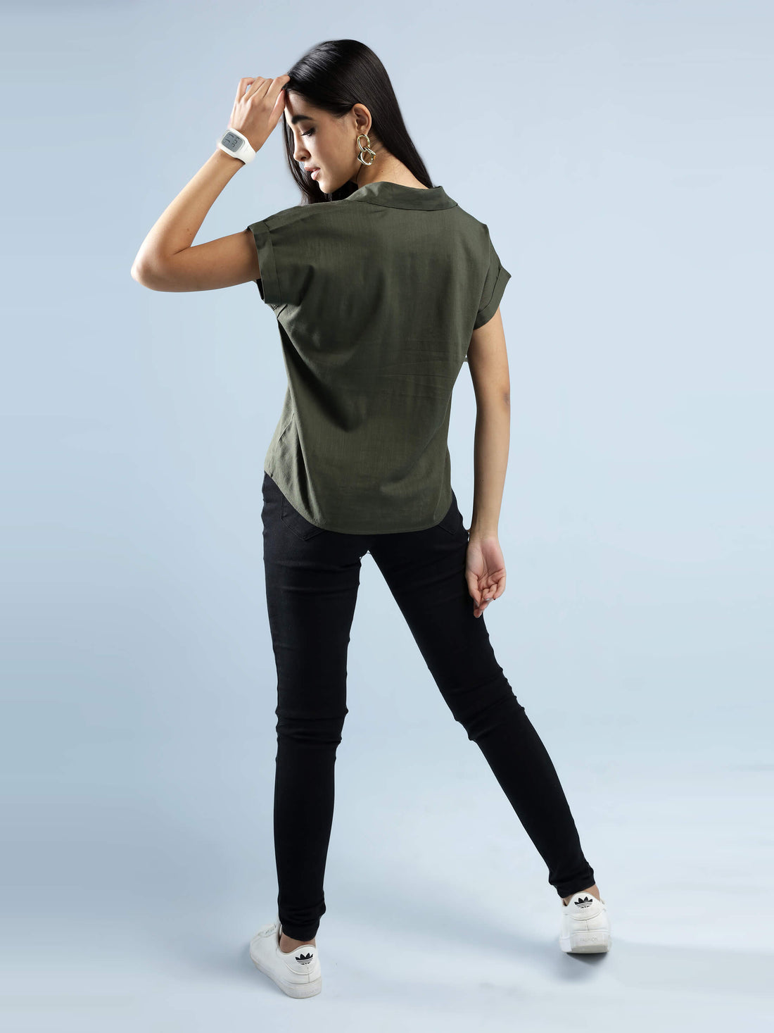 Olive Crop Shirt