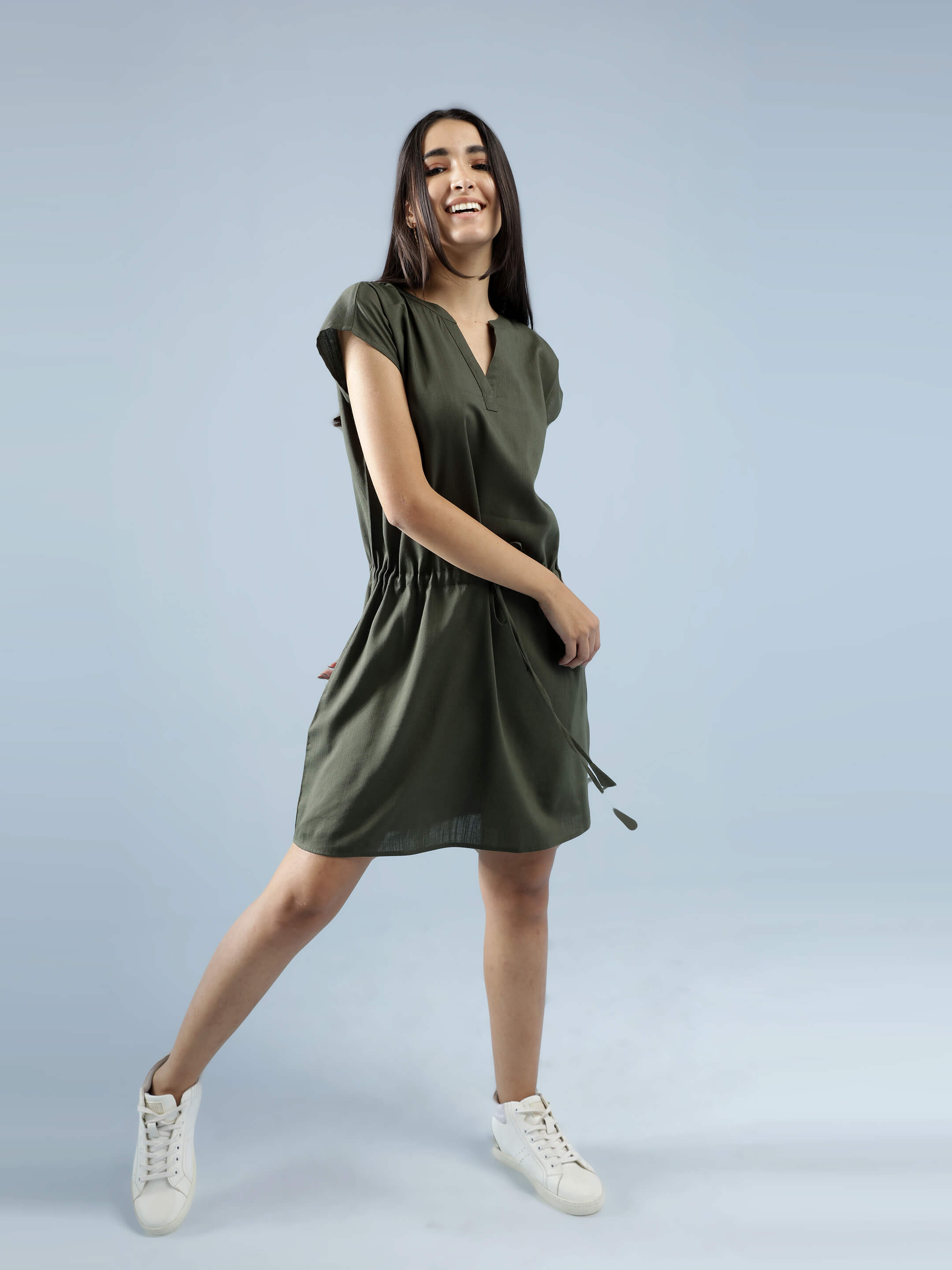 Buy Olive Green Dresses for Women by Flambeur Online | Ajio.com