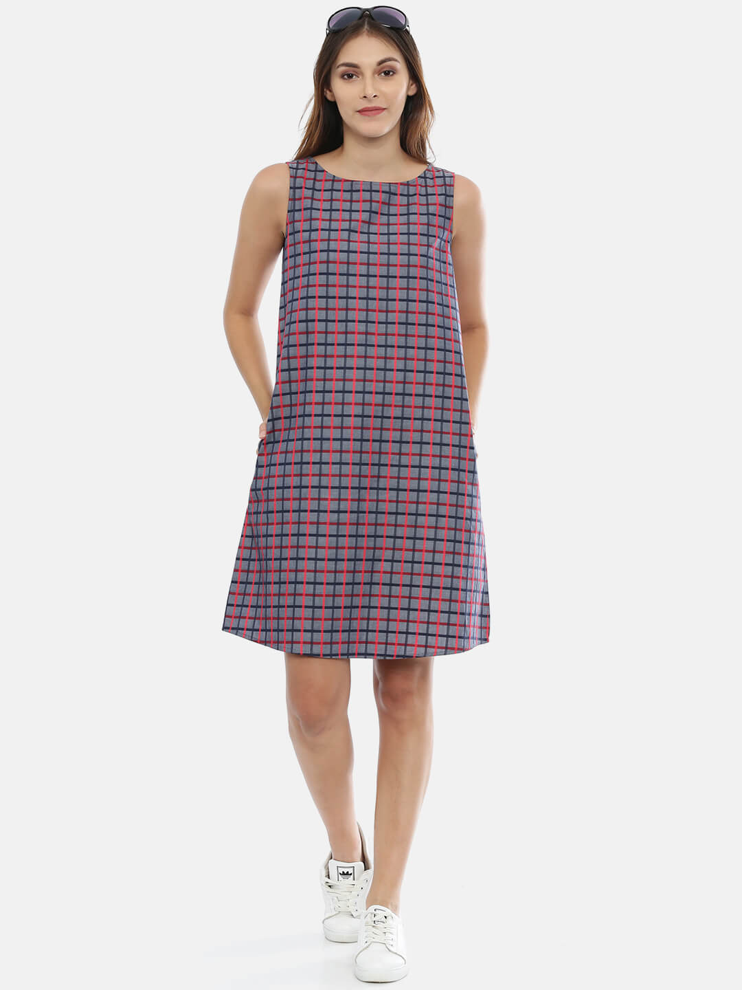 Checkered Sleeveless Dress