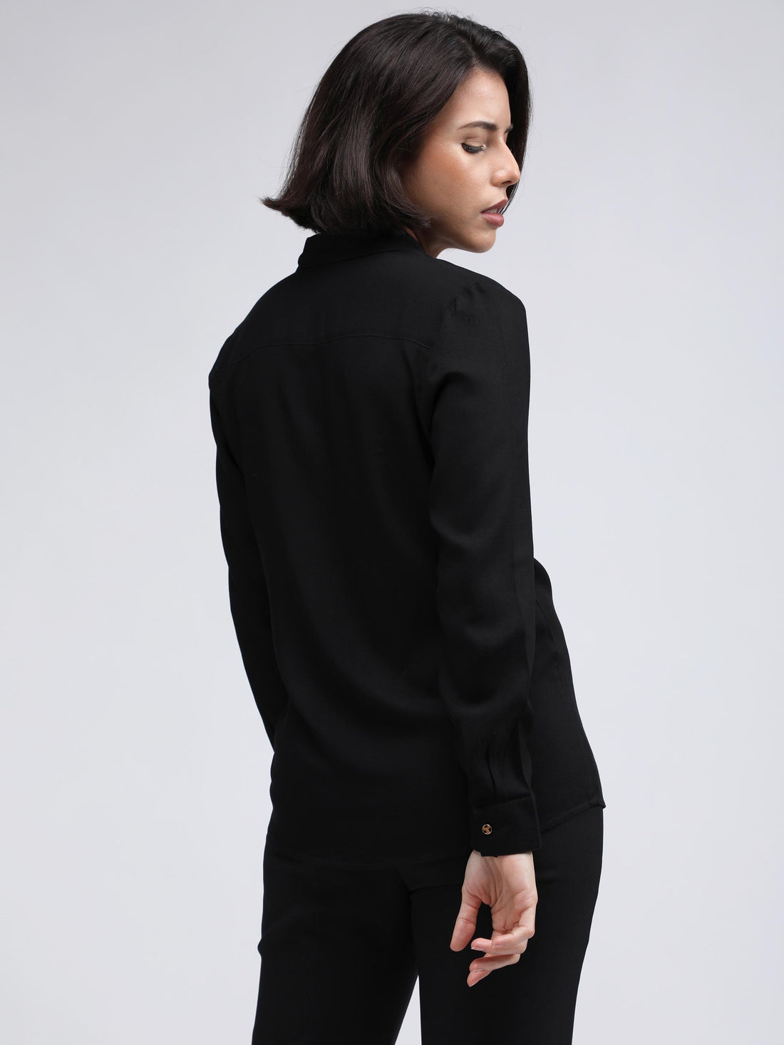 Black suit shirt